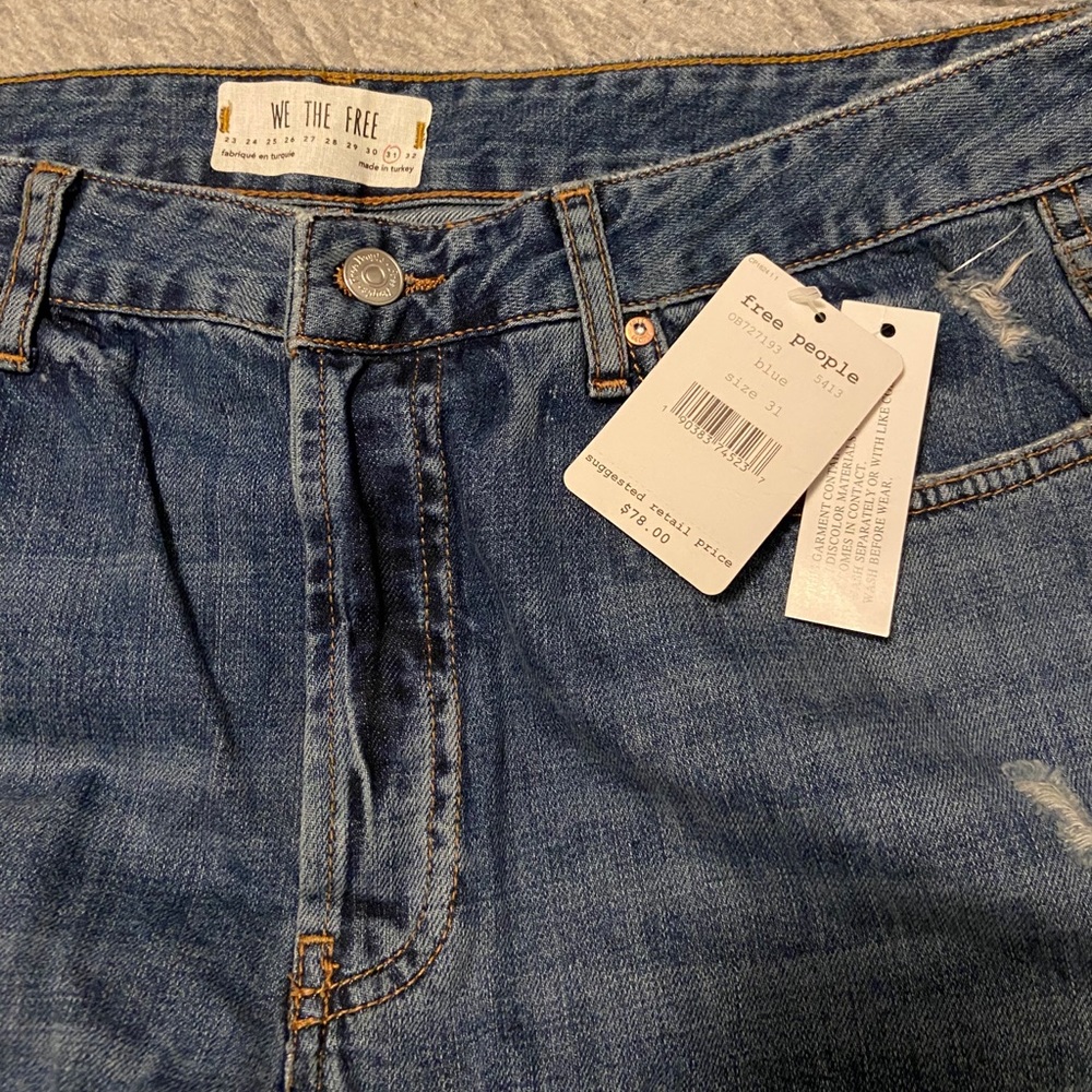 Free people never worn blue jeans